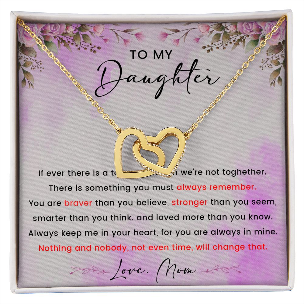 58D To My Daughter Necklace, Love Knot Necklace, Daughter Necklace From Mom
