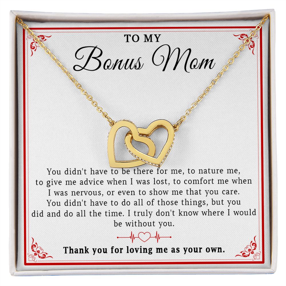 549D To My Bonus Mom Necklace, Mother Necklace, Birthday Gift for Bonus Mom, Mother