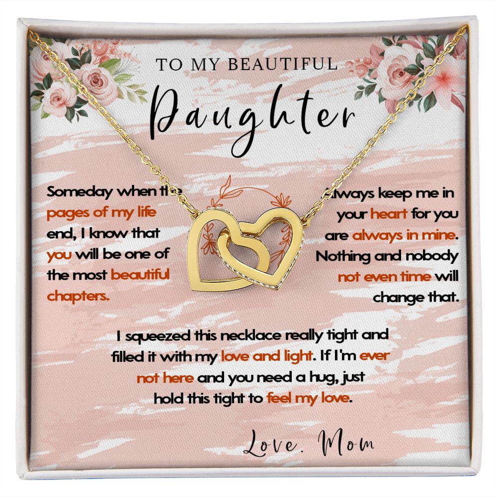 108D To My Beautiful Daughter Necklace, Gift For Daughter,Christmas Gift To Daughter