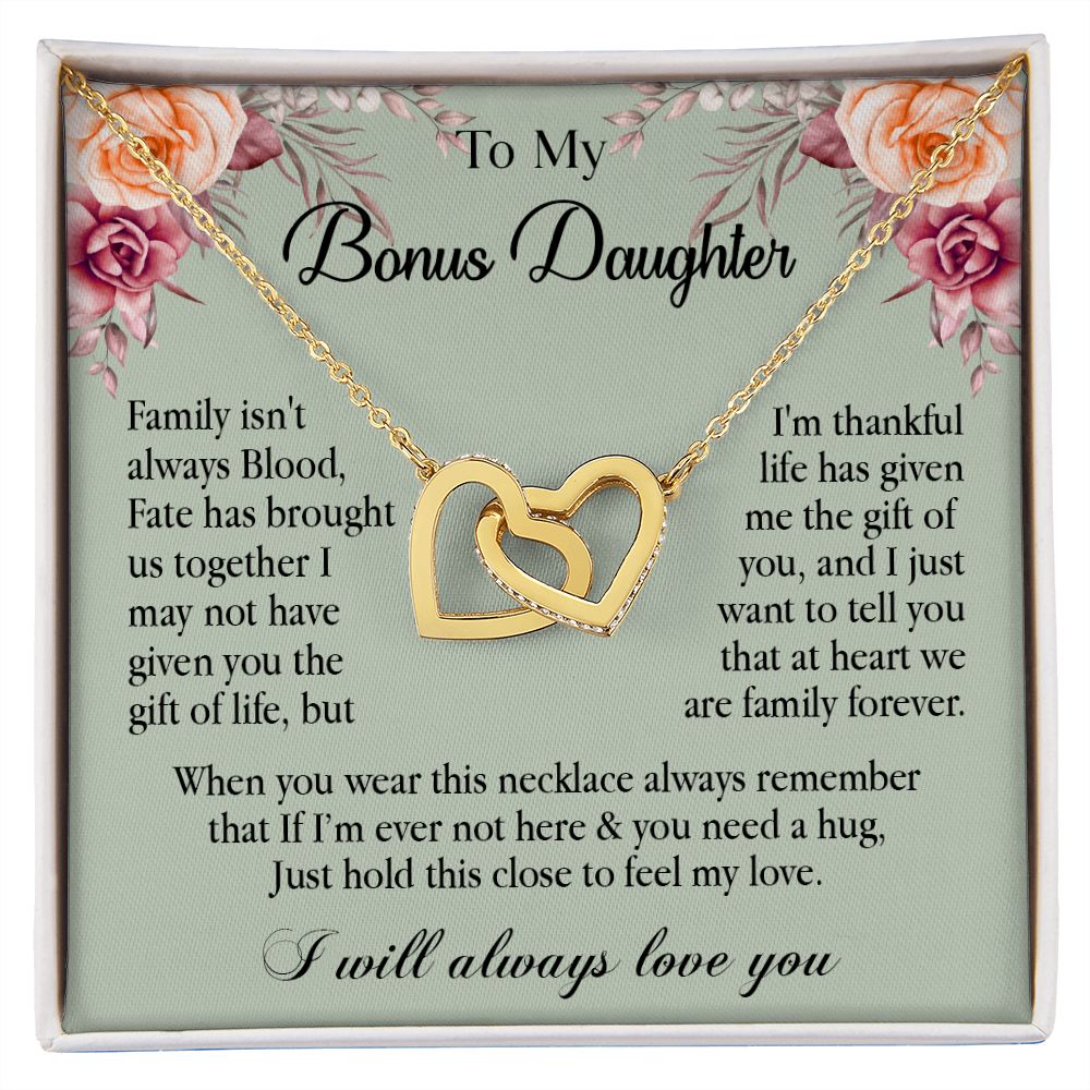 632D To My Bonus Daughter Necklace, Gift Birthday, Gift Ideas, Daughter Necklace