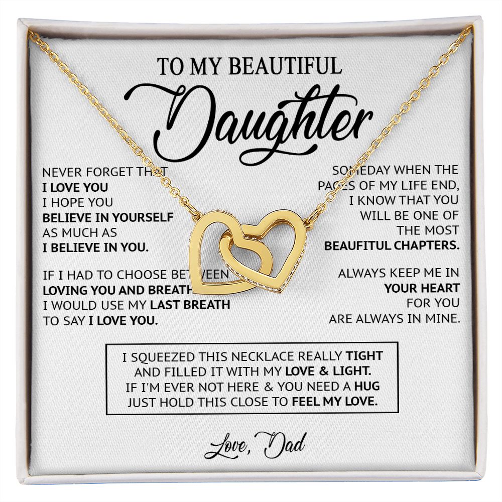 479D To My Daughter Necklace, Birthday Gift For Daughter From Dad, Xmas Gifts for Her