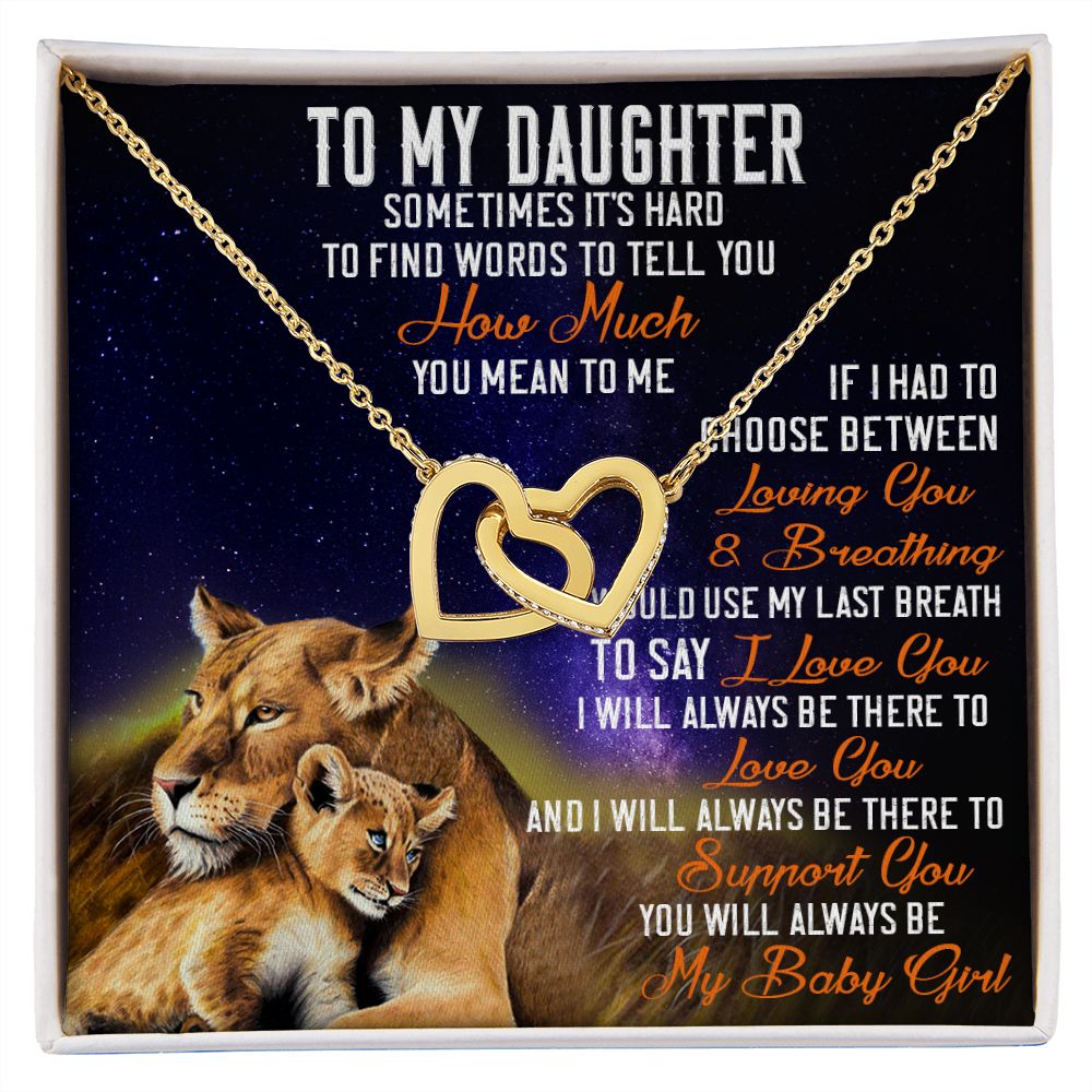 42D Lion To My Daughter Necklace, Gift Birthday, Necklace Gift For Daughter