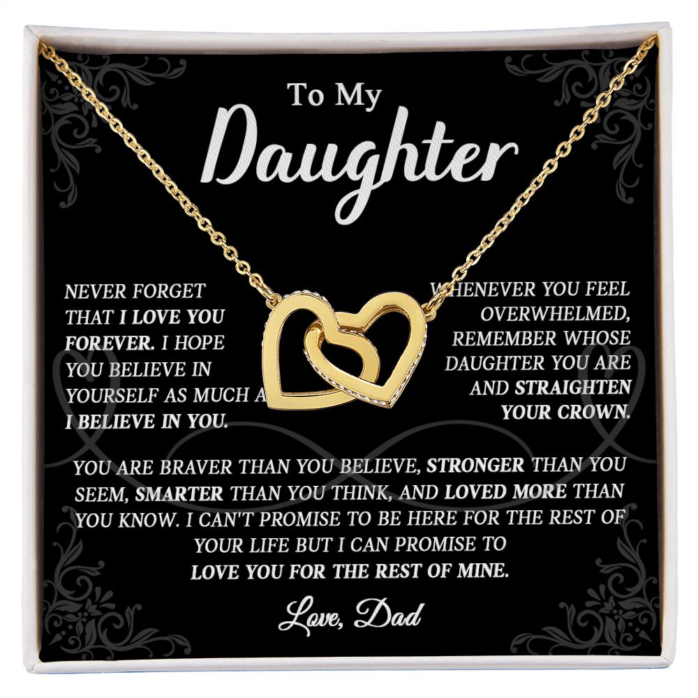 623D To My Daughter Necklace, Christmas Gift For Daughter From Dad, Daughter Necklace