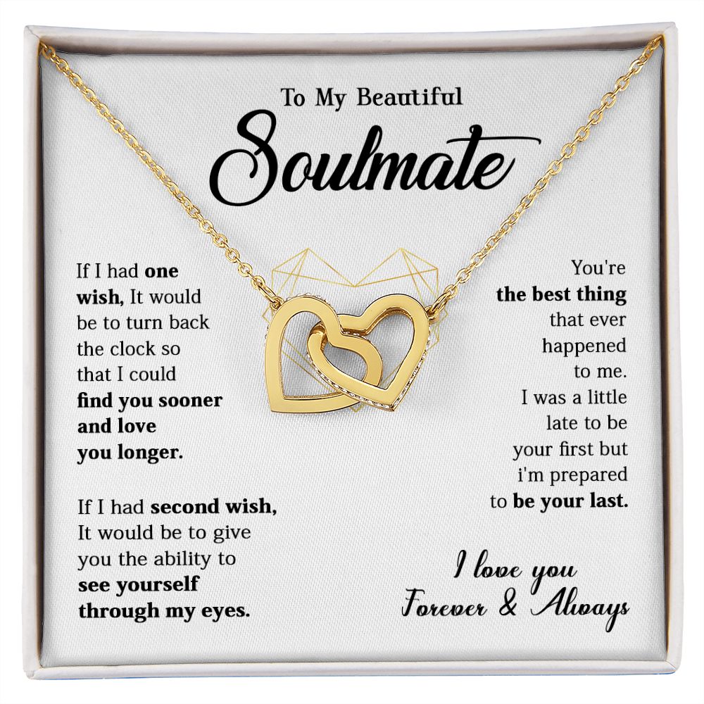 618D To My Soulmate Necklace, Xmas Gift For Wife Girlfriend From Husband, Birthday