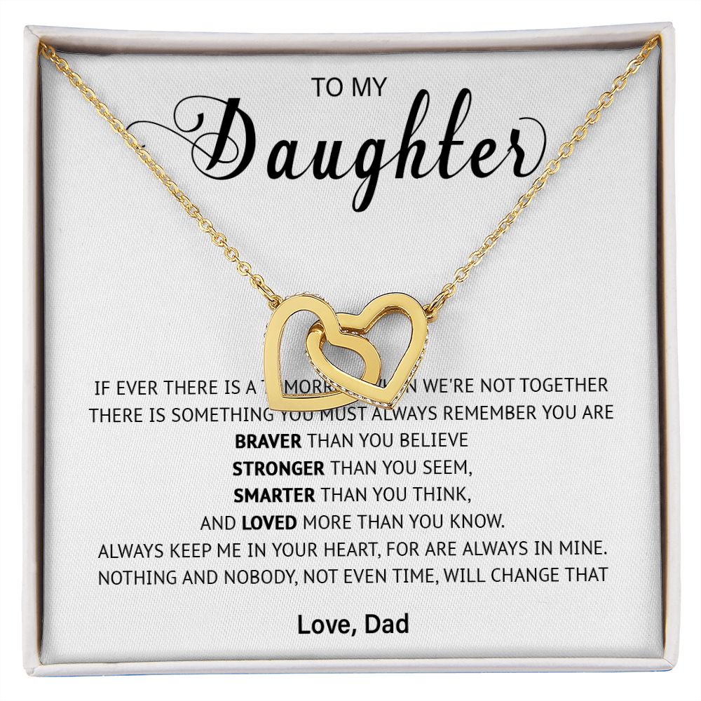 504D To My Daughter Necklace, Birthday Gift For Daughter From Dad, Christmas Jewelry