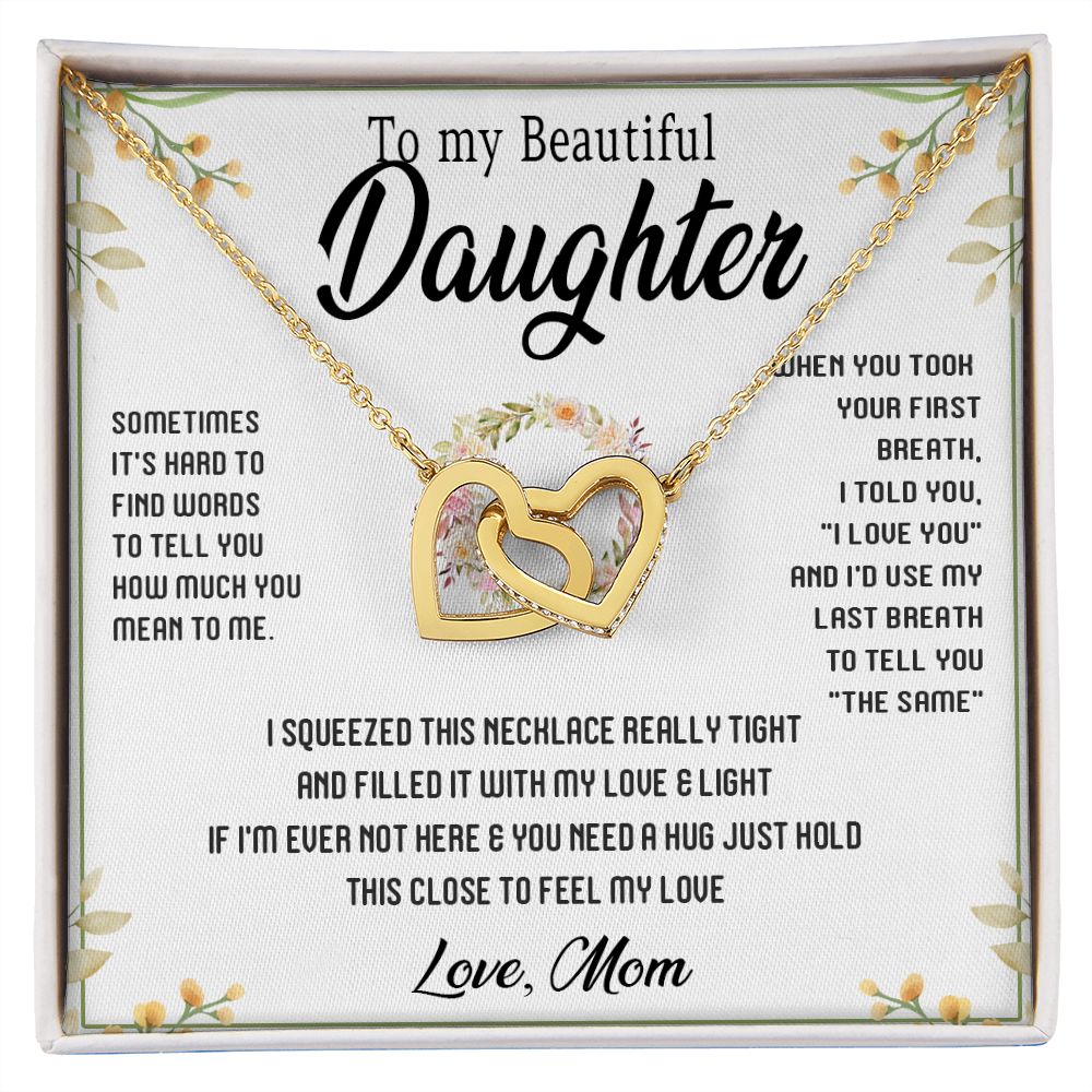 45D To My Beautiful Daughter Gift From Mom, Gift Necklace, Gift Birthday, Holiday