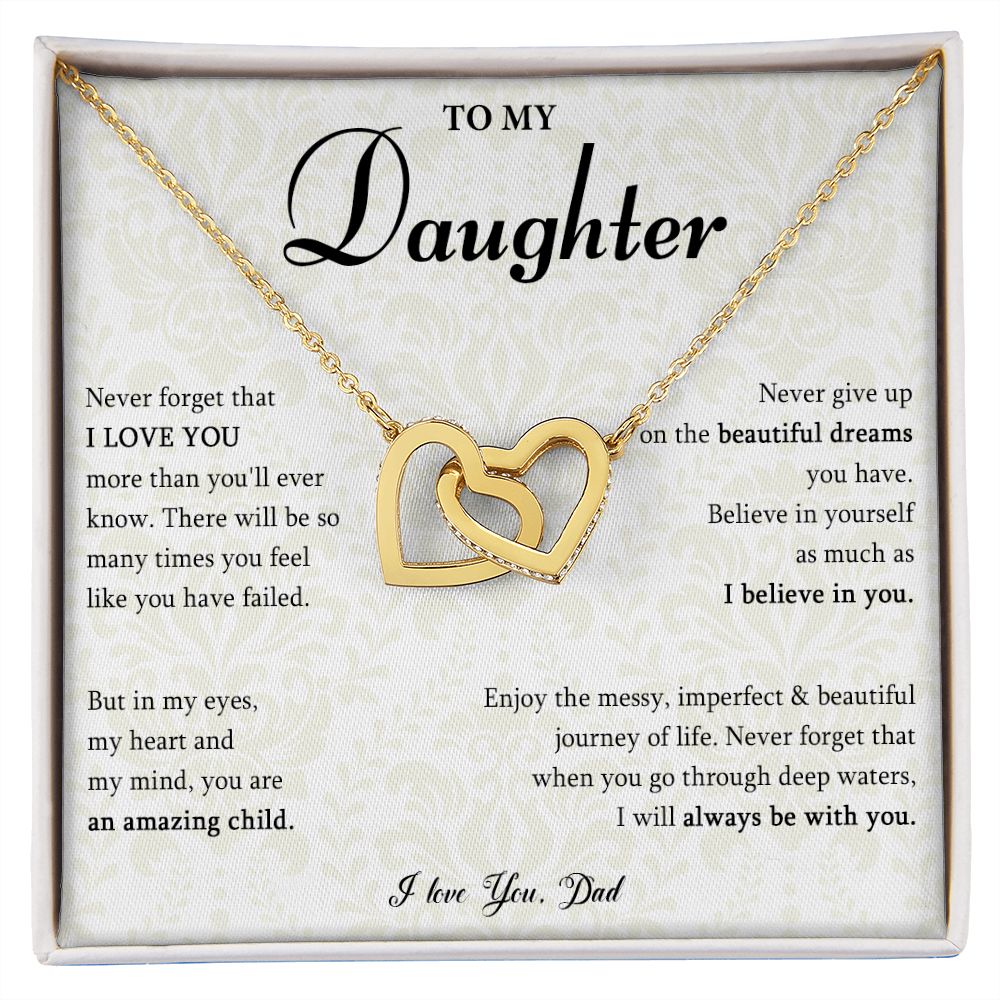 528D Gift for Daughter from Dad, To My Daughter Necklace, Daughter Birthday Gift