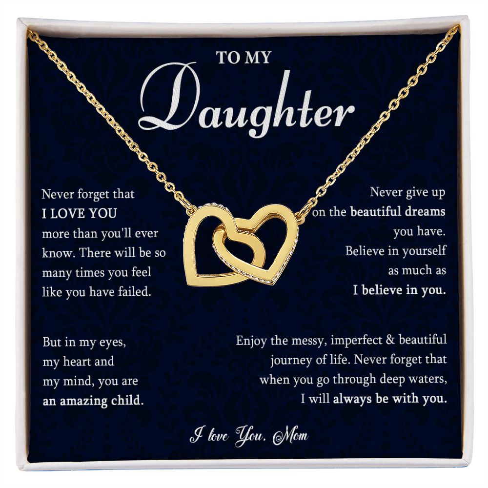 531D To My Daughter Necklace, Gift for Daughter from Mom, Daughter Love Necklace Gift