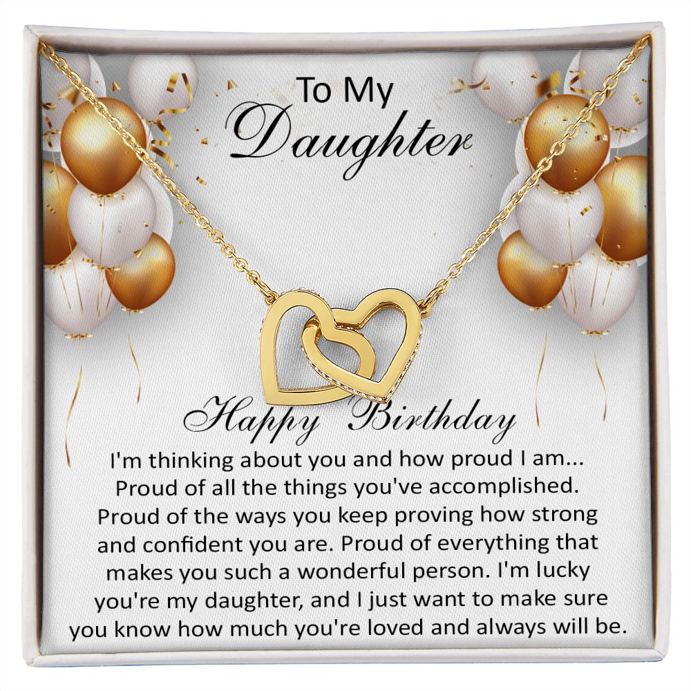 407C To My Daughter Necklace, Happy Birthday Gift, Necklace Gift For Daughter