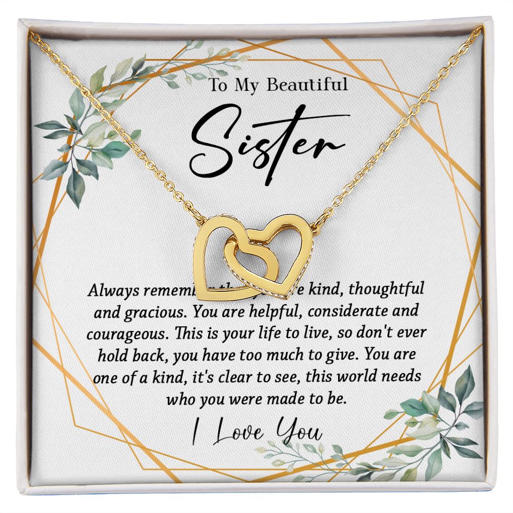 625D To My Sister Necklace, Little Sister Jewelry Gift, Birthday Gift,Necklace Sister