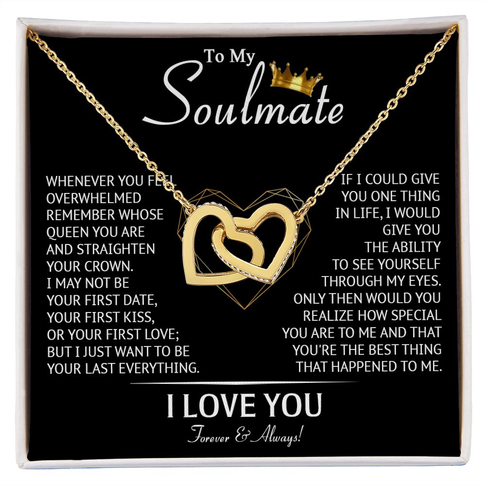 587D To My Soulmate Necklace, Love Gifts For Wife Girlfriend, Birthday Gift for Her