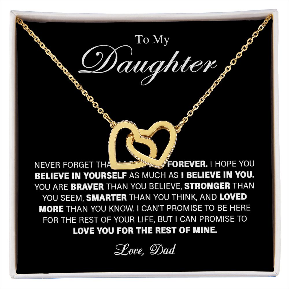 627D To My Daughter Necklace, Gift For Daughter from Dad, Birthday Gift For Daughter