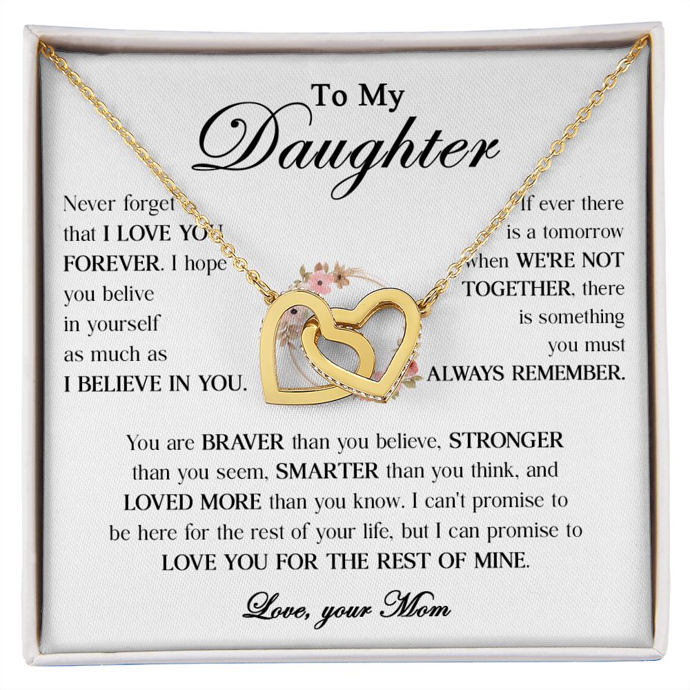 456D To My Daughter Necklace, Gift From Dad For Daughter, Gift Birthday, Christmas