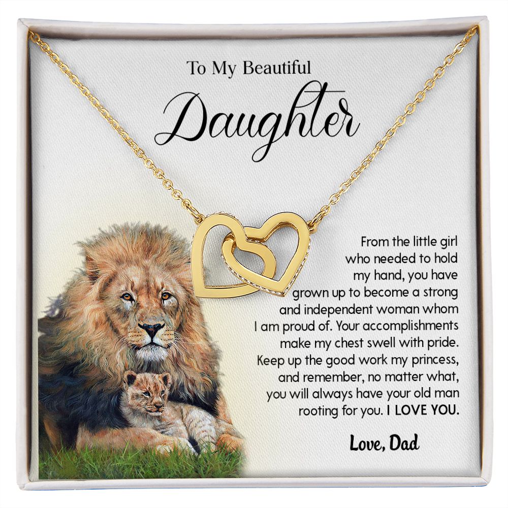 620D To My Daughter Necklace From Dad, Birthday Gift, Father Daughter Gift, Holiday