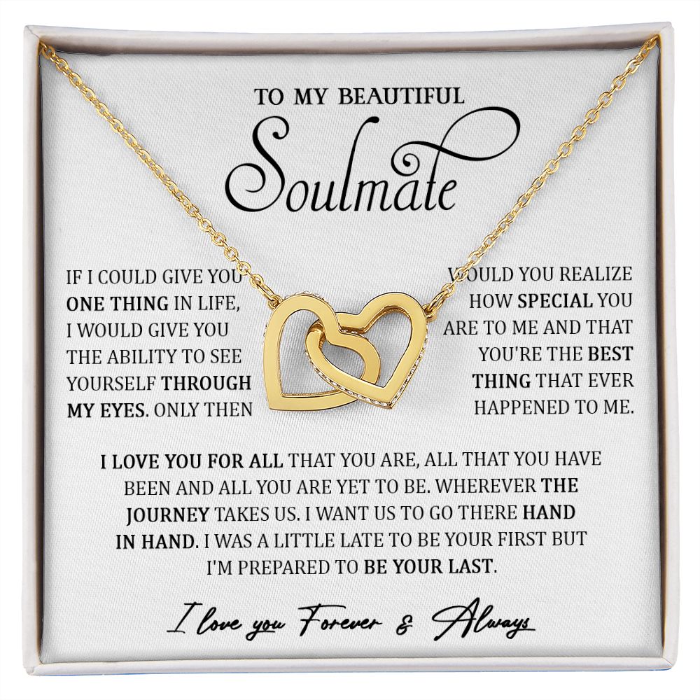 454D To My Soulmate Necklace,Necklace Gift For Wife Girlfriend From Husband,Xmas Gift