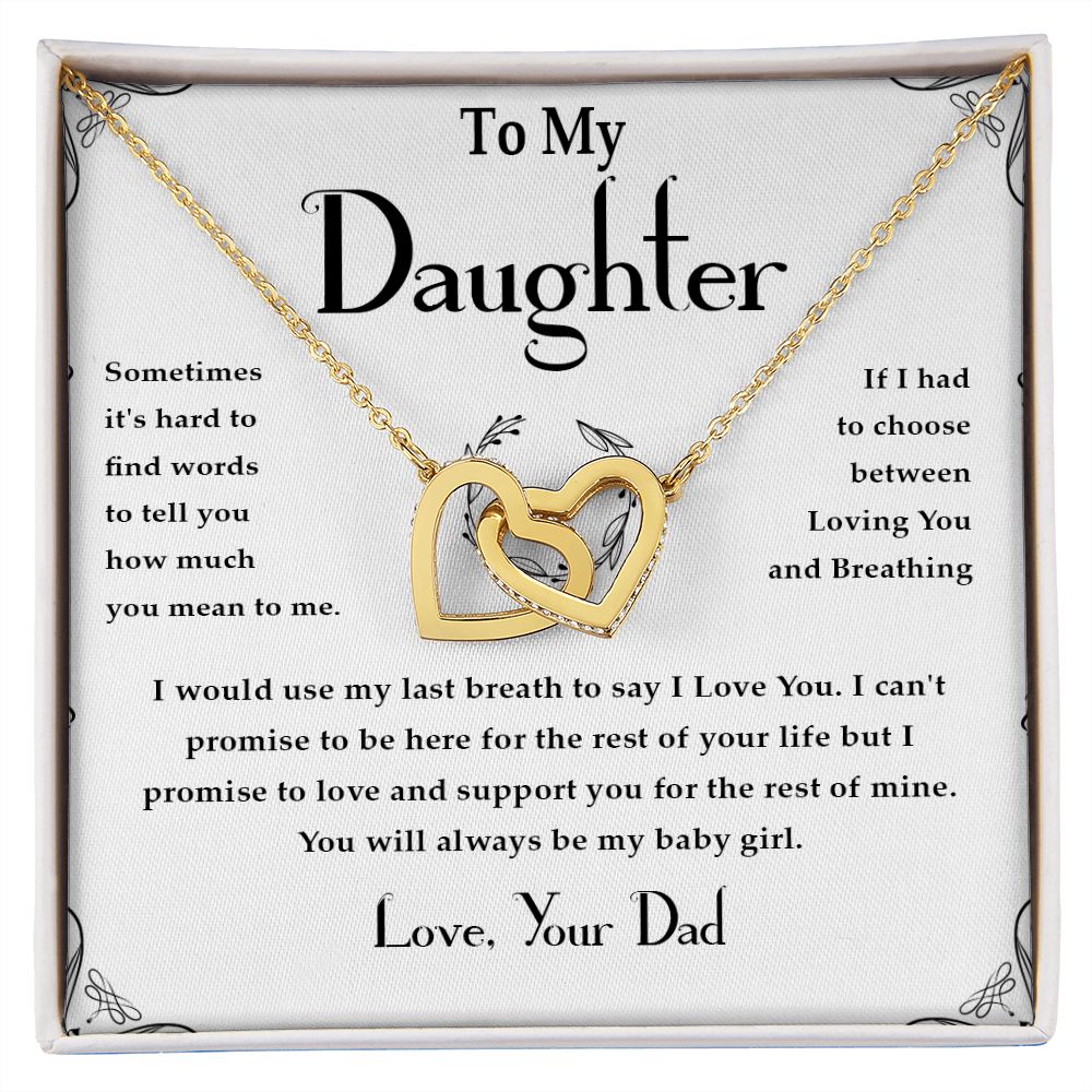 37D Necklace Gift For Daughter, Gift From Dad, Father Daughter Gift, Birthday Gift