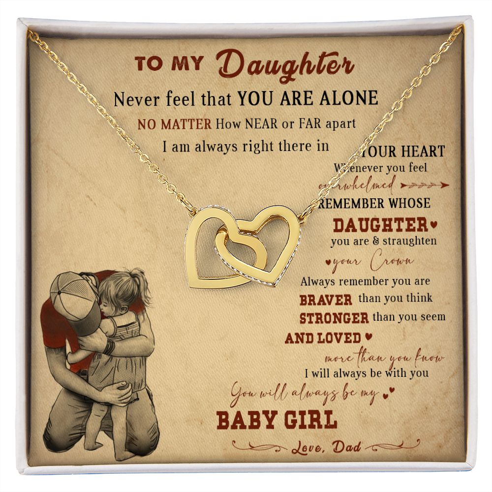 105D Daughter Necklace, To My Daughter Necklace,  Birthday Gift For Daughter From Dad