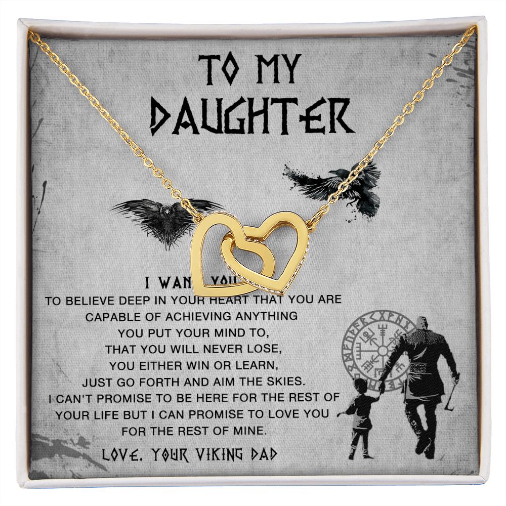 117D To My Daughter Necklace From Viking Dad, Gift For Viking Daughter Gift Necklace