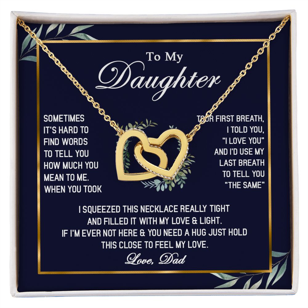 463D To My Daughter Necklace, Gift For Daughter From Dad, Daughter Father Necklace
