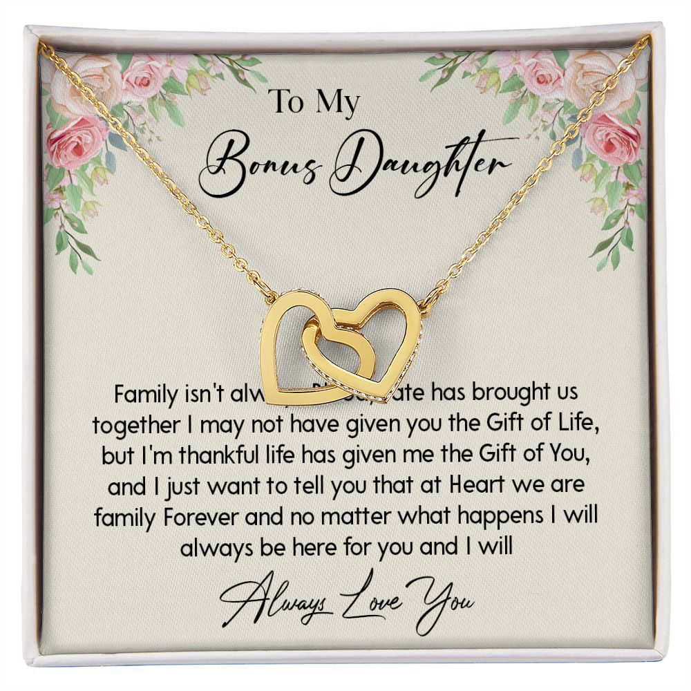 468D To my Bonus Daughter Necklace, Bonus Daughter, Step Daughter Gift, Birthday Gift