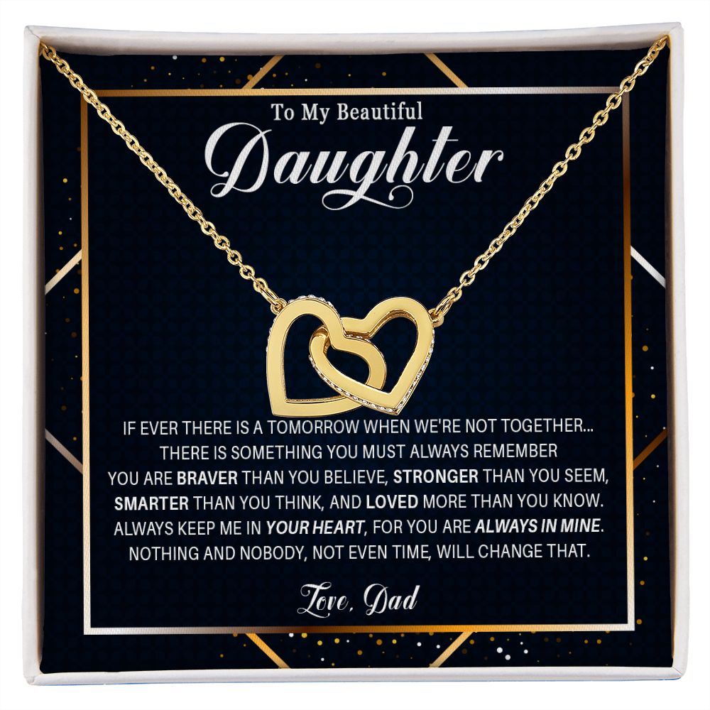 536D Gift For Daughter From Dad, To My Daughter Necklace, Birthday Gifts for Daughter