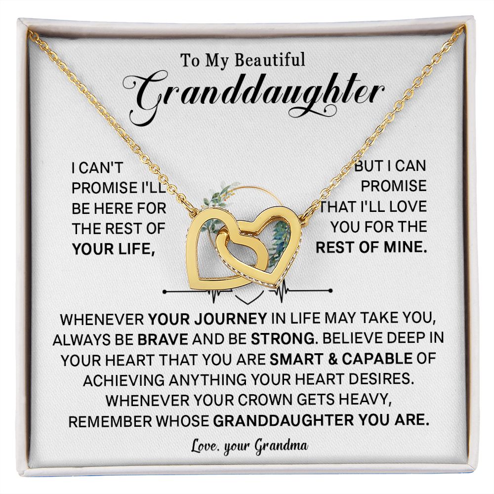 542D To My Granddaughter Necklace, Xmas Birthday Gift For Granddaughter from Grandma