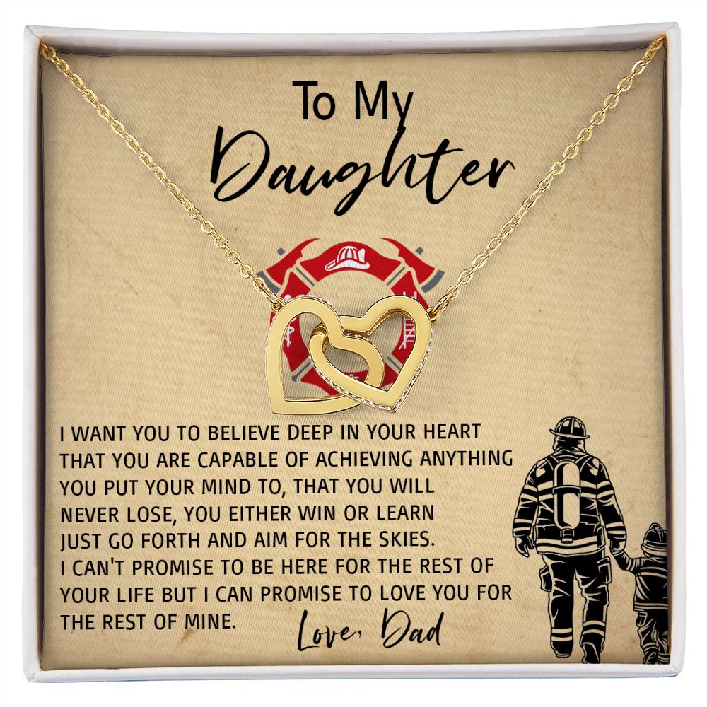 33D Daughter Necklace, To My Daughter Necklace, Birthday Gift For Daughter From Dad