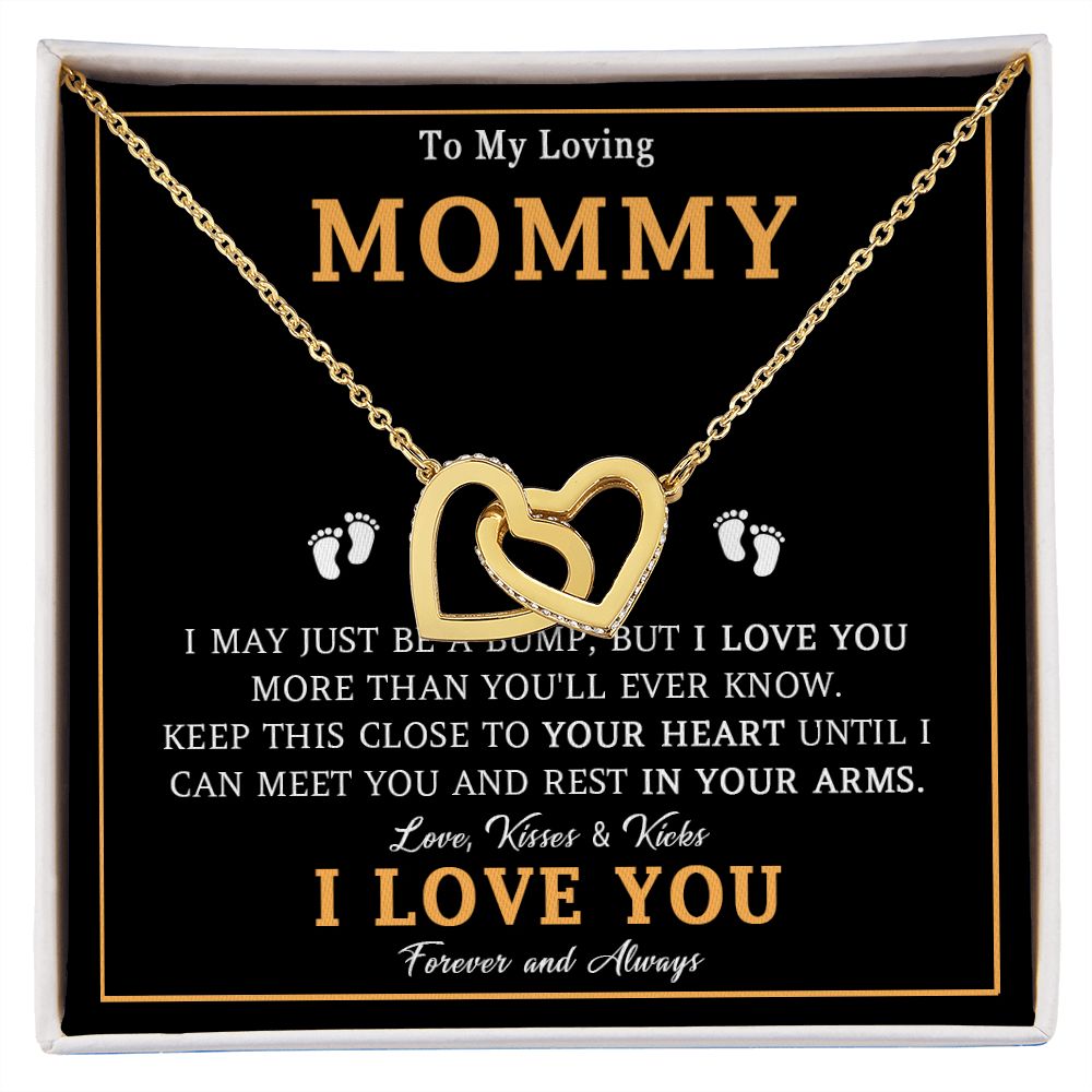548D To My Mommy Necklace, Baby Feet Design, Mother Necklace, Baby Shower Gifts