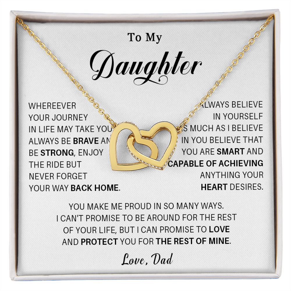 594D To My Daughter Necklace, Gift For Daughter From Dad, Daughter Father Necklace