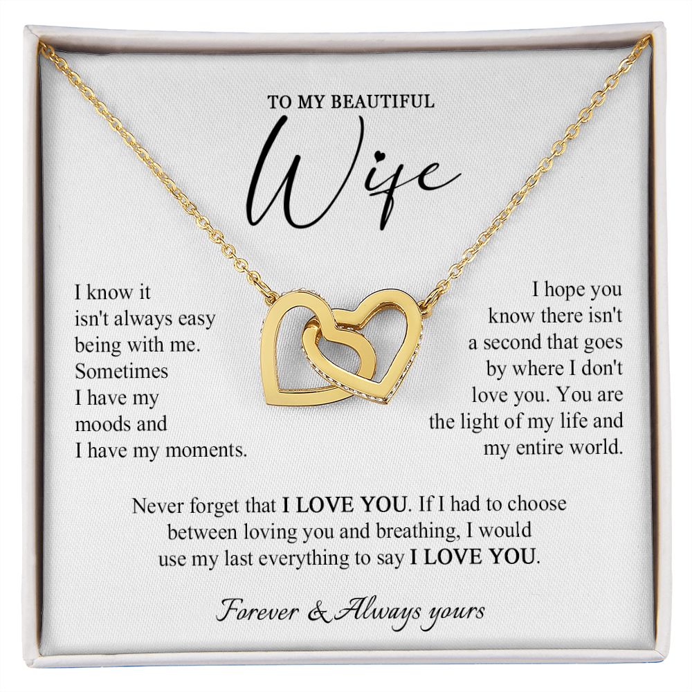 558D Beautiful Wife Necklace, Gift for Wife Necklace from Husband, Wife Birthday Gift