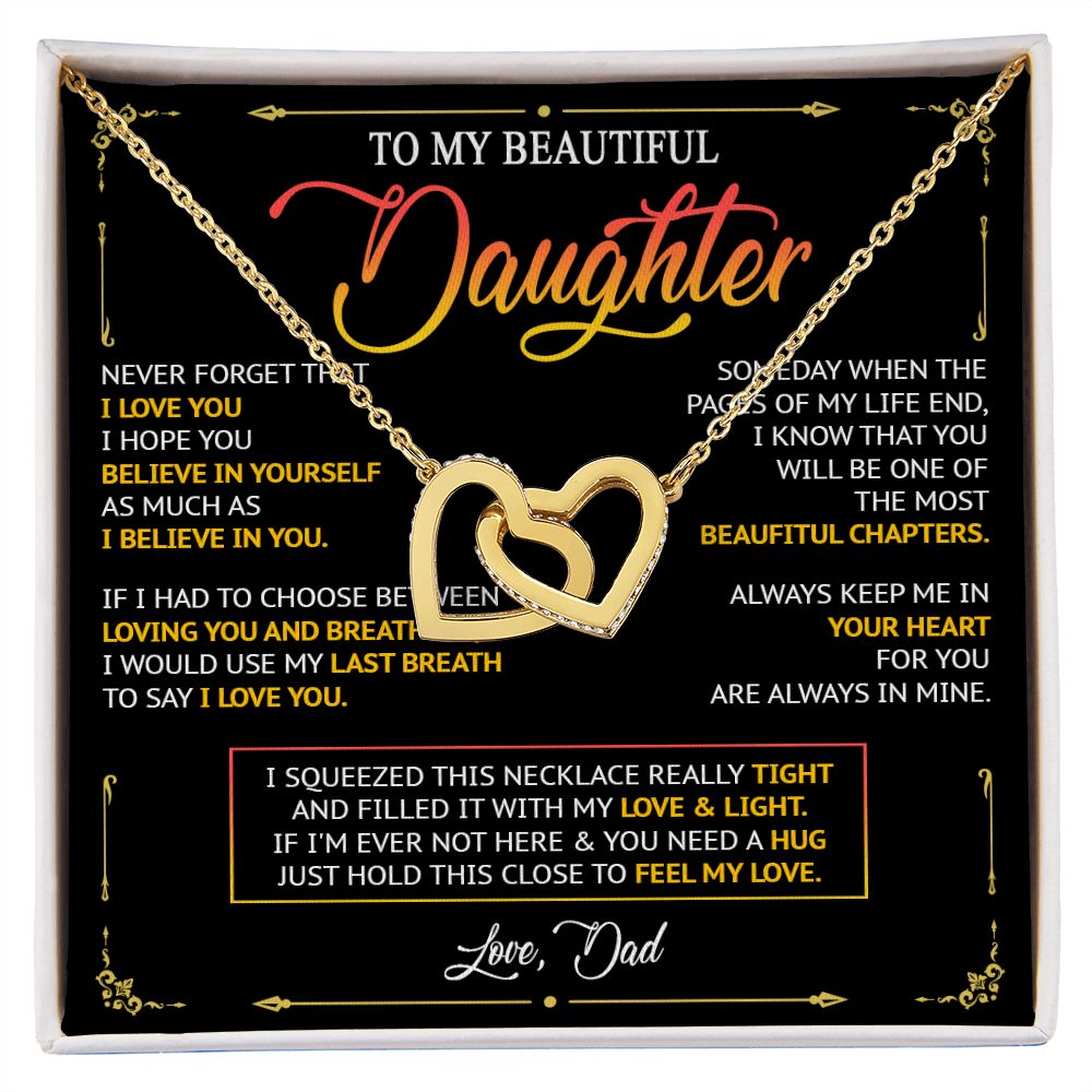 481D To My Daughter Necklace, Birthday Gift For Daughter From Dad, Women Jewelry Gift