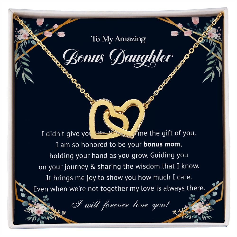 576D To My Bonus Daughter Necklace, Bonus Daughter Gift From Stepmom, Birthday Gifts