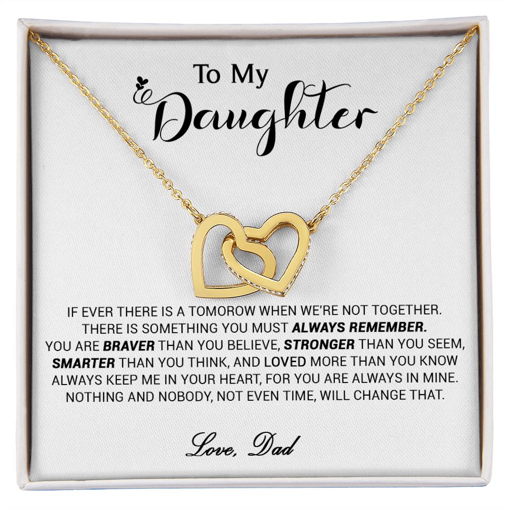 440A To My Daughter Necklace, Birthday Gift For Daughter From Dad, Christmas Gift