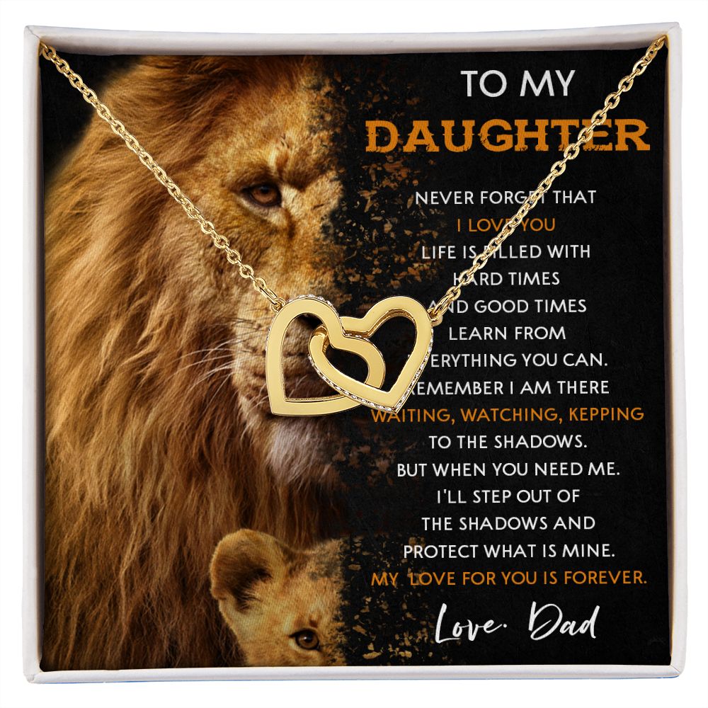 43D Lion To My Daughter Necklace Gift From Dad, Necklace Gift For Daughter, Birthday