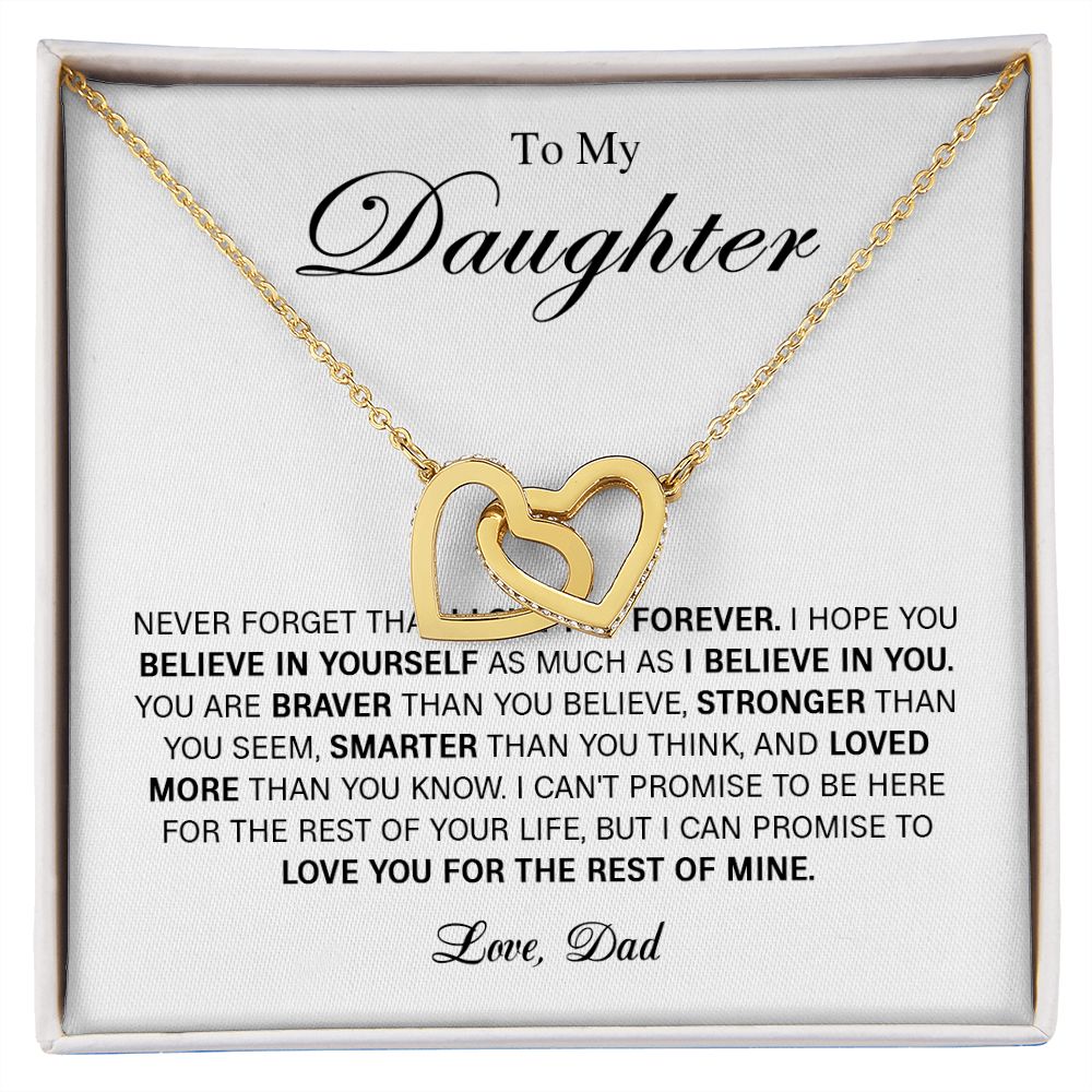 626D To My Daughter Necklace Gift From Dad, Daughter Gift, Daughter Necklace,Birthday
