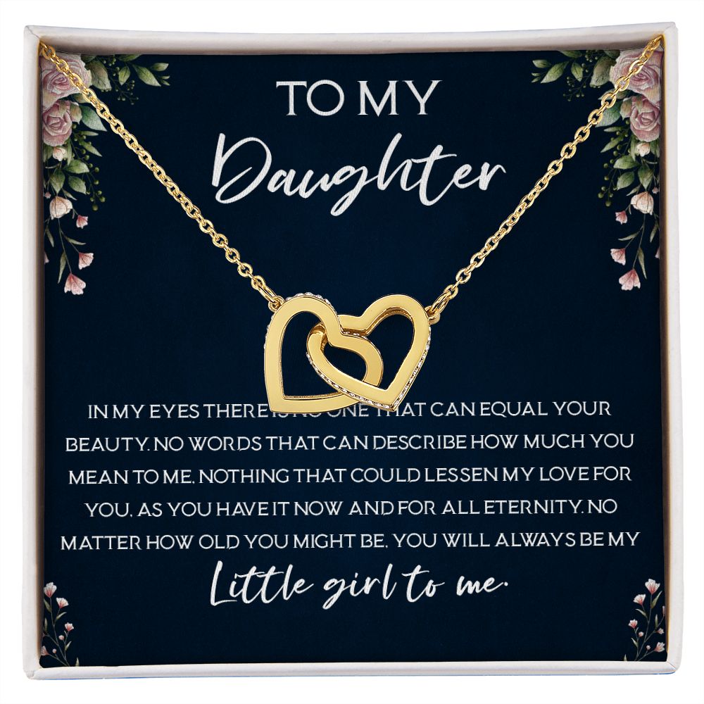 35D To My Daughter Necklace Gift Birthday, Little Girl To Me, Necklace Daughter