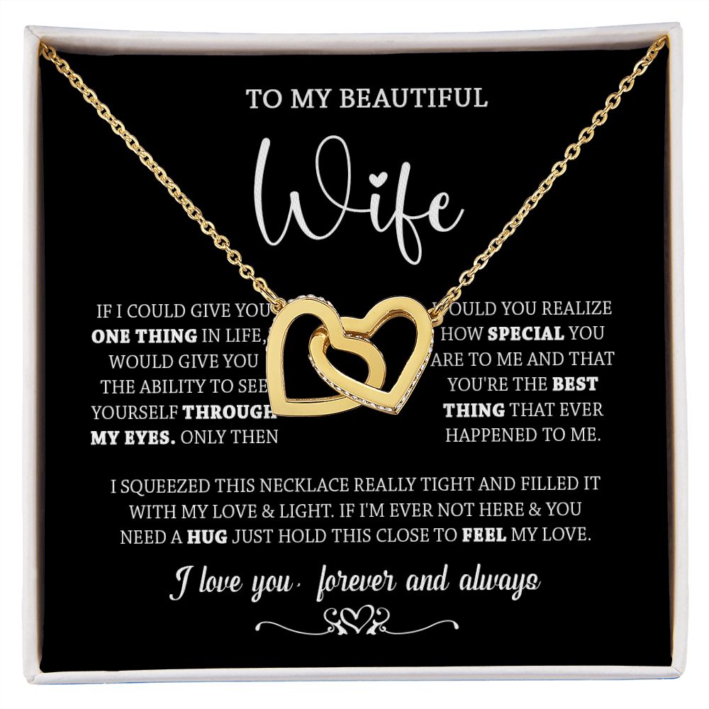 437D To My Wife Necklace, Necklace Gifts For Wife From Husband, Birthday Xmas Gift