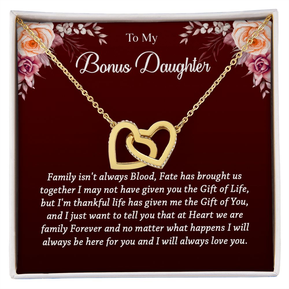 631D To My Bonus Daughter Necklace, Best Birthday Christmas Gift, Bonus Daughter Gift
