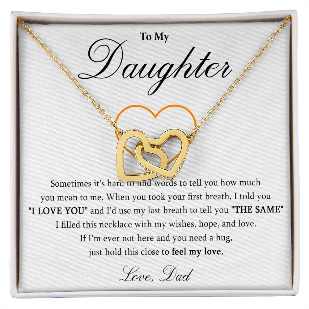 571D To My Daughter Necklace, Daughter Birthday Gift, Love Gift For Daughter From Dad