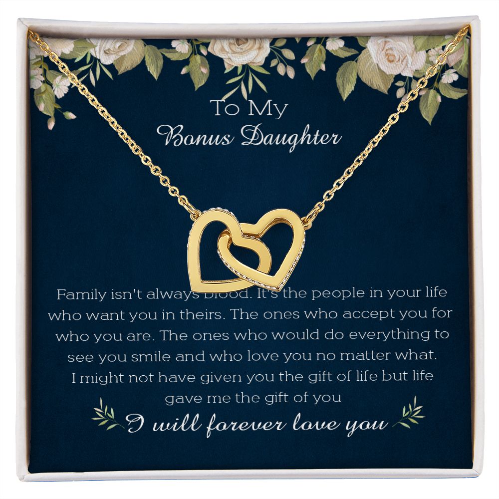 23D To My Bonus Daughter Necklace, I Will Forever Love You, Gift Birthday, Holiday