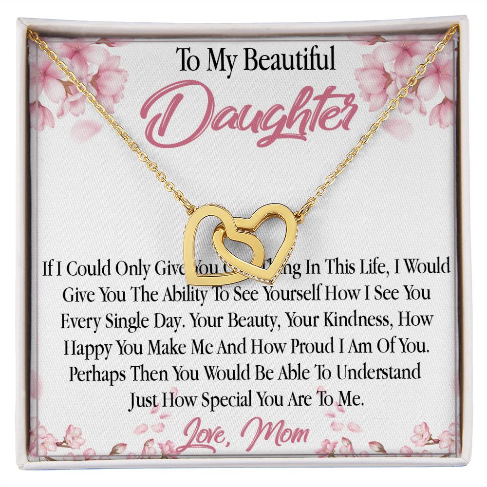 27D To My Daughter From Mom Necklace, Holiday, Birthday Gift To Daughter From Mom