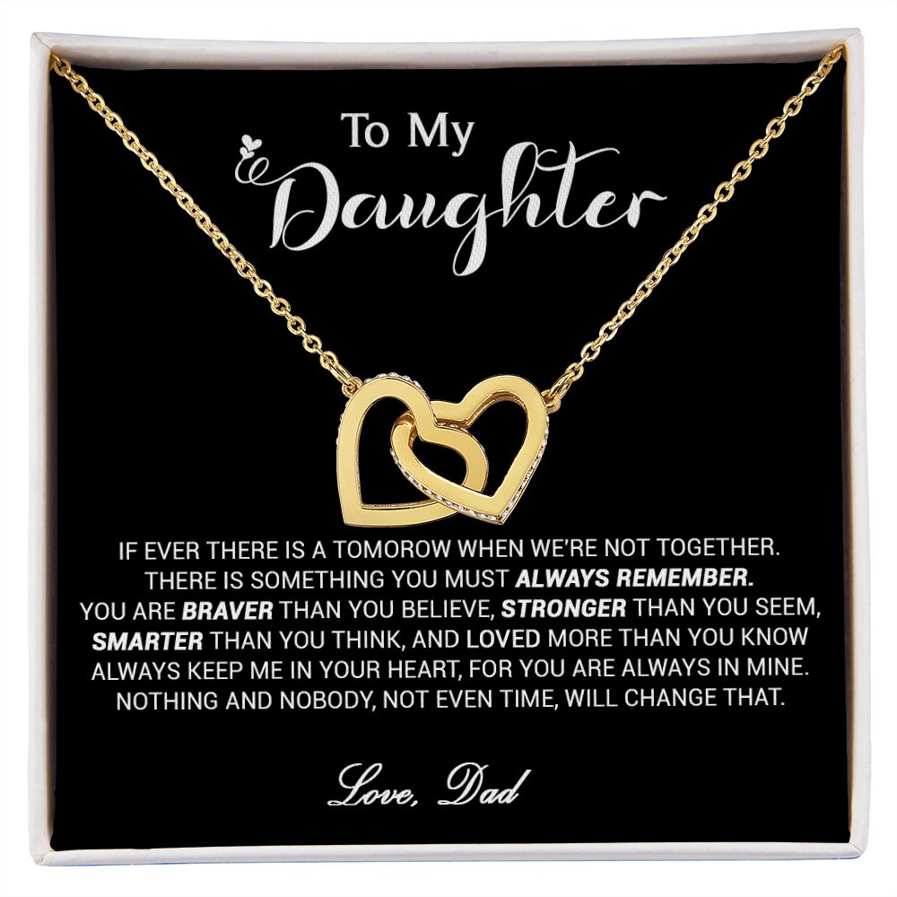 433D To My Daughter Necklace, Daughter Father Necklace, Daughter Xmas Gift From Dad