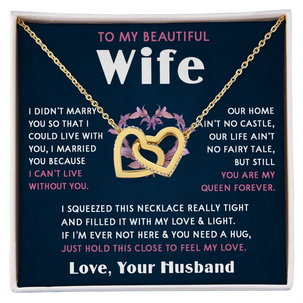 423D To My Beautiful Wife Necklace, Wife Necklace Gift from Husband, Mothers Day Gift