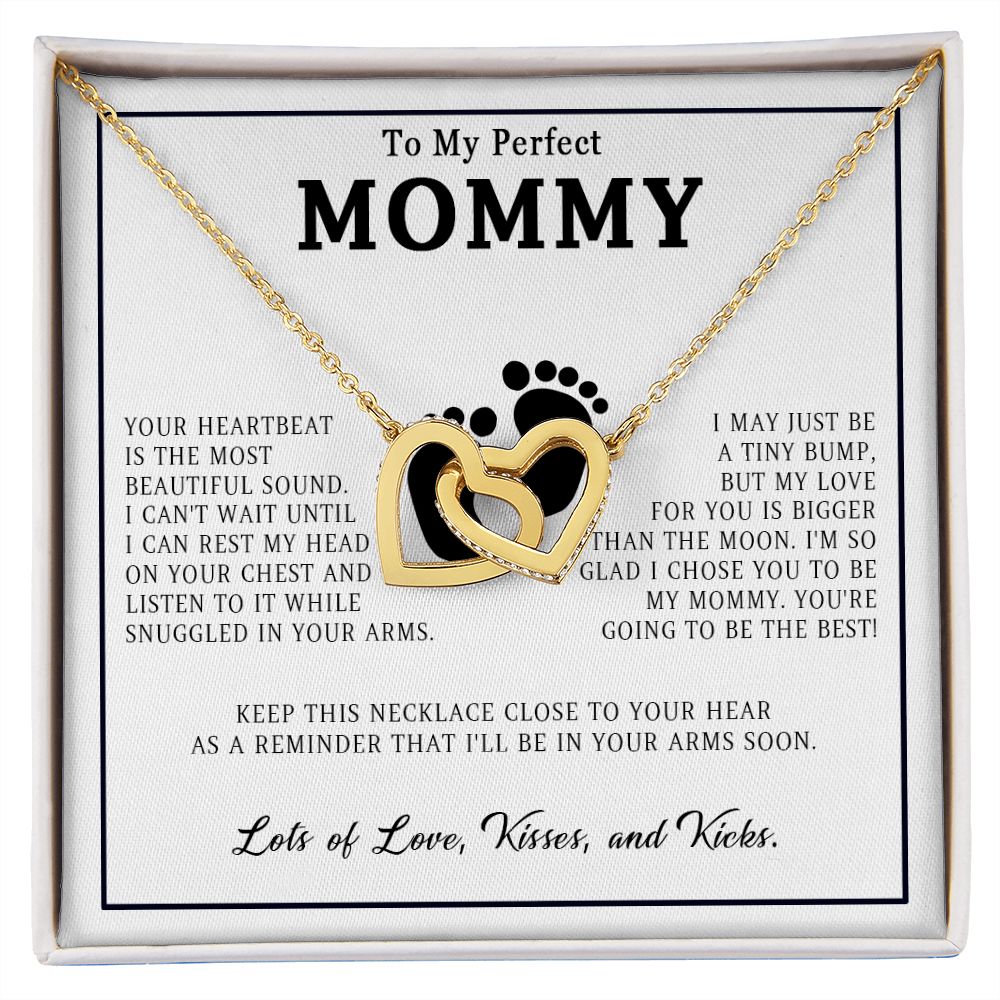 579D New Mom Necklace, Gift from Baby Bump, Baby Shower Party Gifts, Mother Necklace