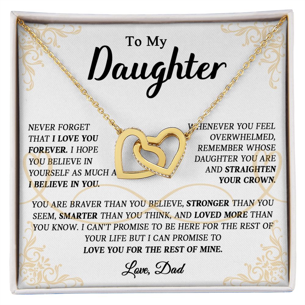 622D To My Daughter Necklace, Daughter Father Necklace, Daughter Gift From Dad, Xmas