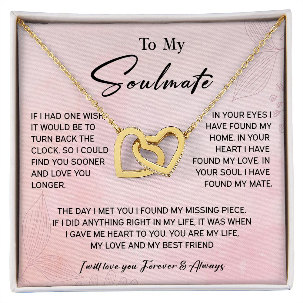 464D To My Soulmate/Wife Necklace Gift for Fiancée / Girlfriend Gifts for Her