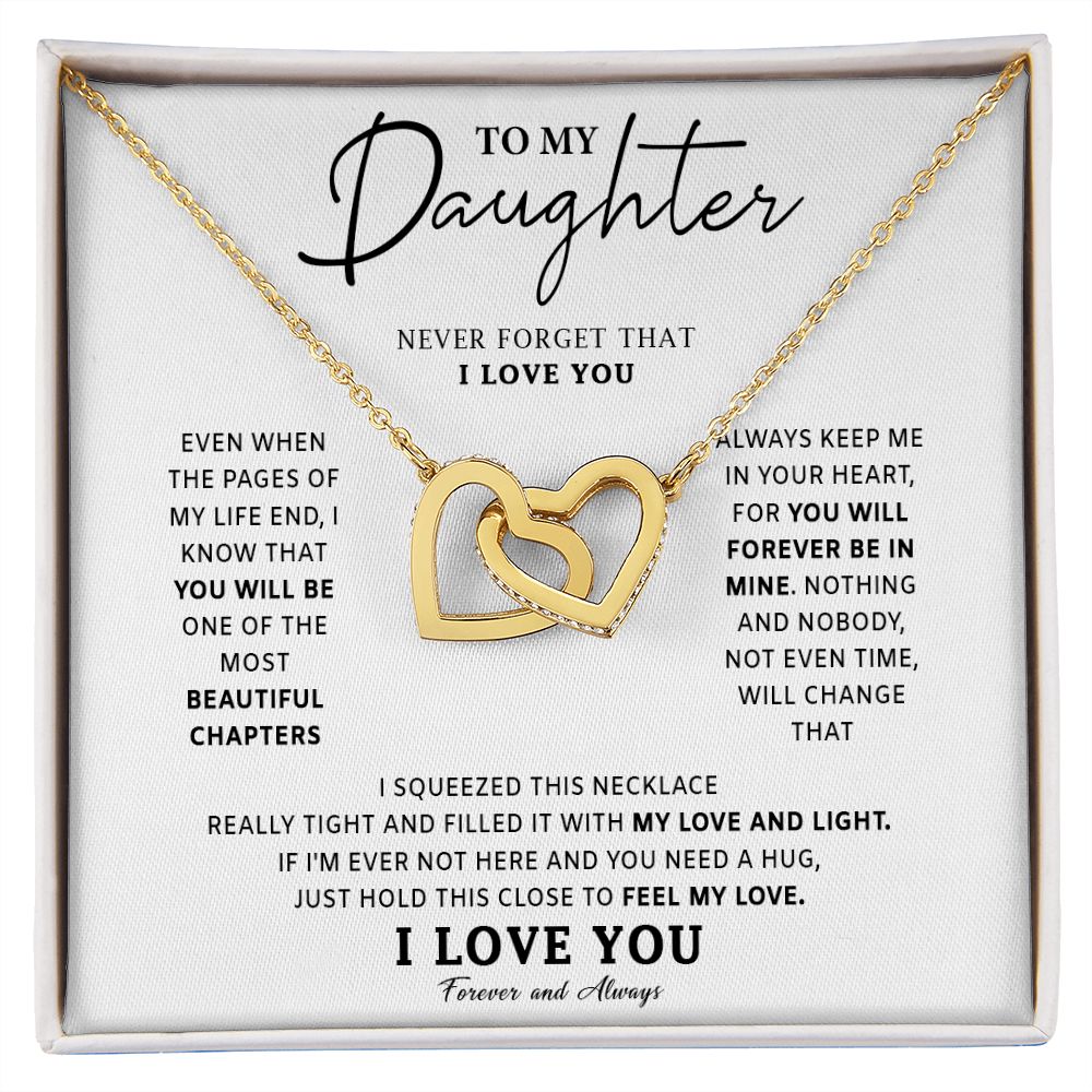 532D To My Daughter Love Necklace, Birthday Gift For Daughter, Daughter Necklace