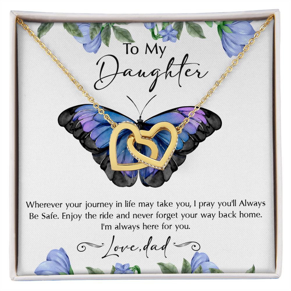 99D To My Daughter Necklace, Gift For Daughter From Dad, Necklace Gift Birthday