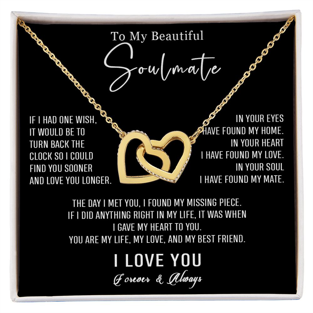 561D To my Soulmate Necklace, Wife Birthday Gifts, Love Gifts for Wife Girlfriend