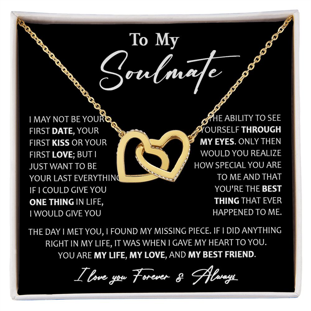 460D To My Soulmate Necklace, Christmas, Valentine Gift For Her, Gift For Soulmate